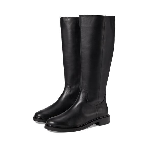 Madewell Size 11 True Black Leather The Drumgold Tall Boot Extended Calf M1-6 - Picture 1 of 10